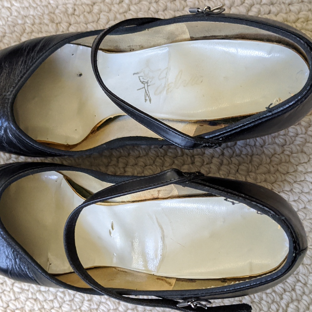 Sz 8 Tap Shoes, Black, Jingle Taps - Picture 3 of 8